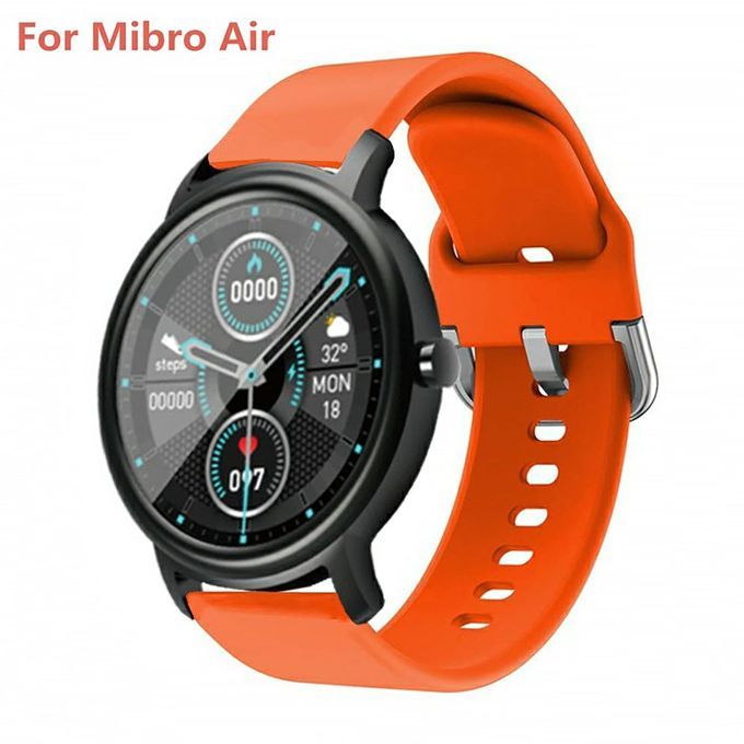 Wat H 20mm Mono Hrome Vibrant Sili One Repla Ement Strap Easy To Lo K-orange