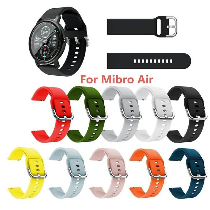 Wat H 20mm Mono Hrome Vibrant Sili One Repla Ement Strap Easy To Lo K-orange