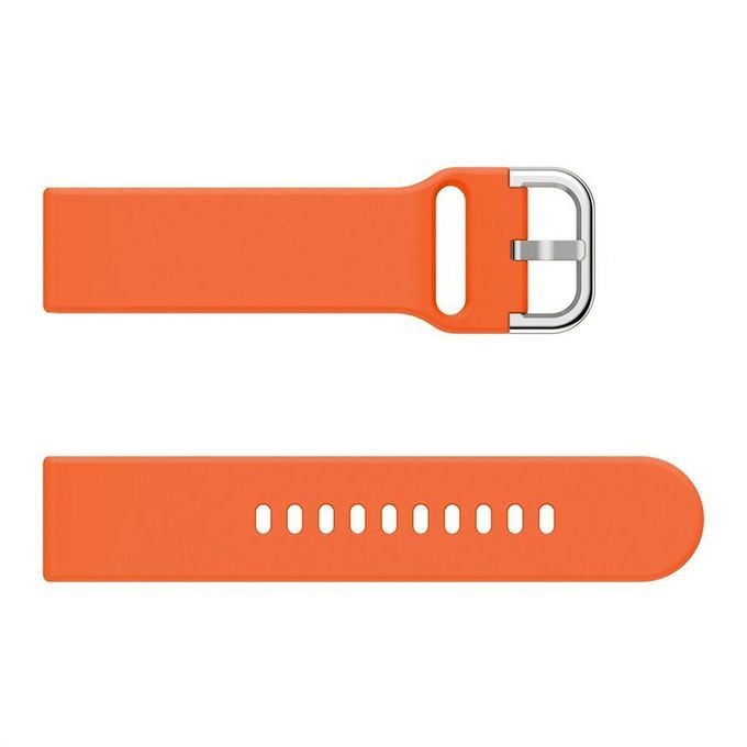 Wat H 20mm Mono Hrome Vibrant Sili One Repla Ement Strap Easy To Lo K-orange