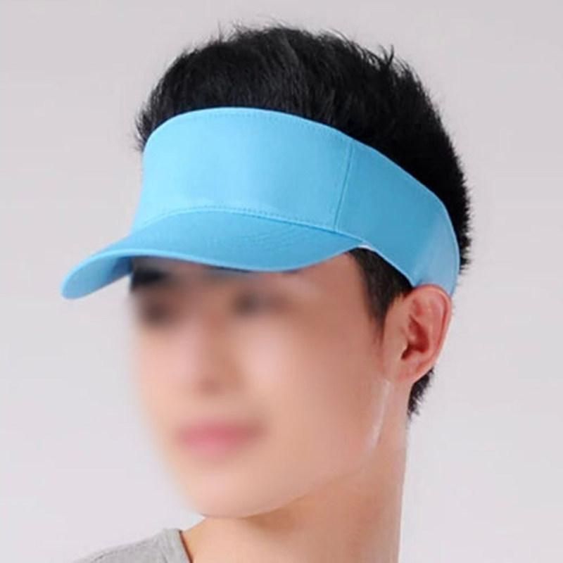 Men Women Summer Adjustable Sun Visor Tennis Golf Hat-White