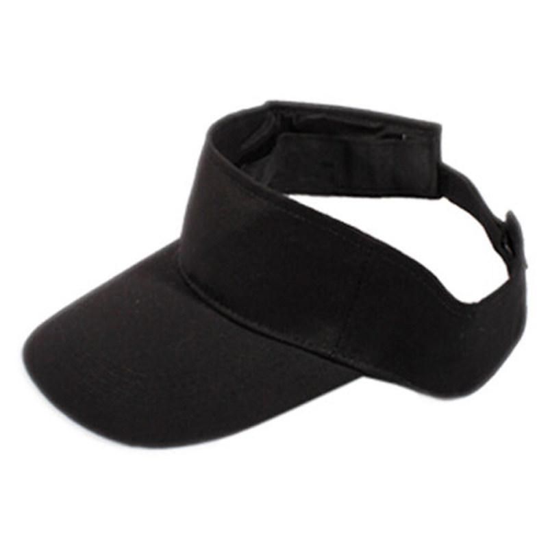 Men Women Summer Adjustable Sun Visor Tennis Golf Hat-White