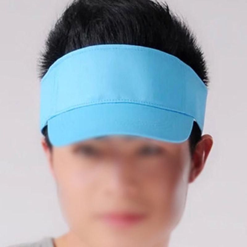 Men Women Summer Adjustable Sun Visor Tennis Golf Hat-White