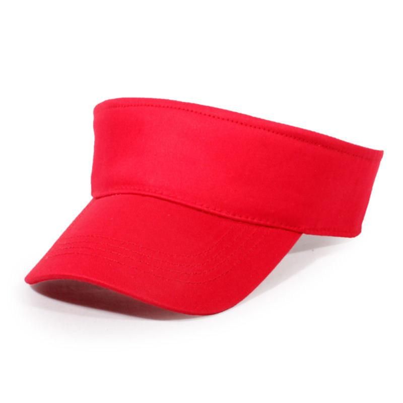 Men Women Summer Adjustable Sun Visor Tennis Golf Hat-White
