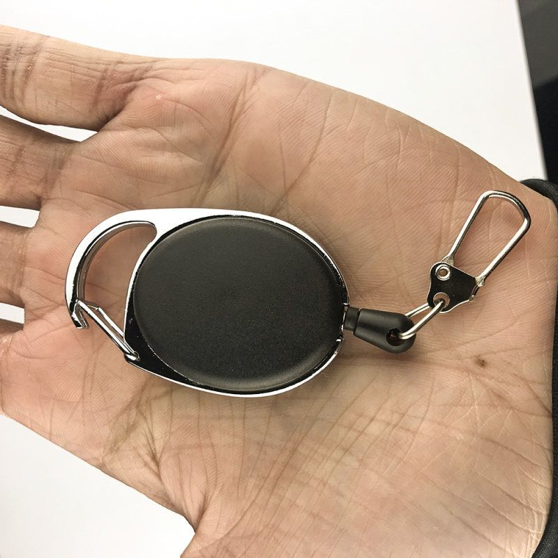 Retractable Anti-Lost Keychain Keyring Key Holder-Black