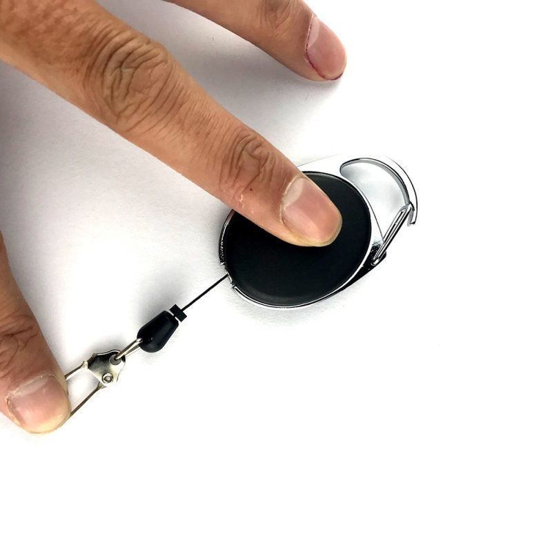 Retractable Anti-Lost Keychain Keyring Key Holder-Black