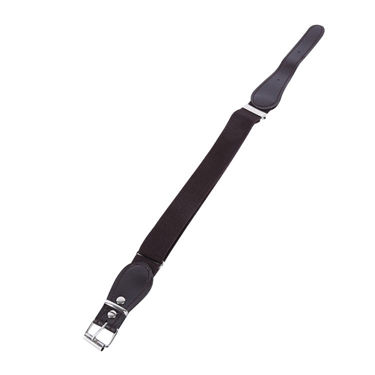 2 PCS Kids Polyester + PU Leather Square Pin Buckle Adjustable Elastic Belt, Length:65cm(Black)
