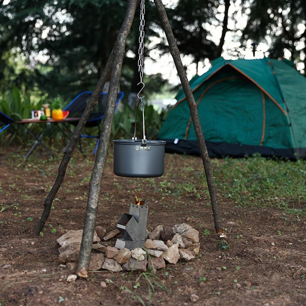 Camping Tripod Board, Stainless Steel Portable Tripod with