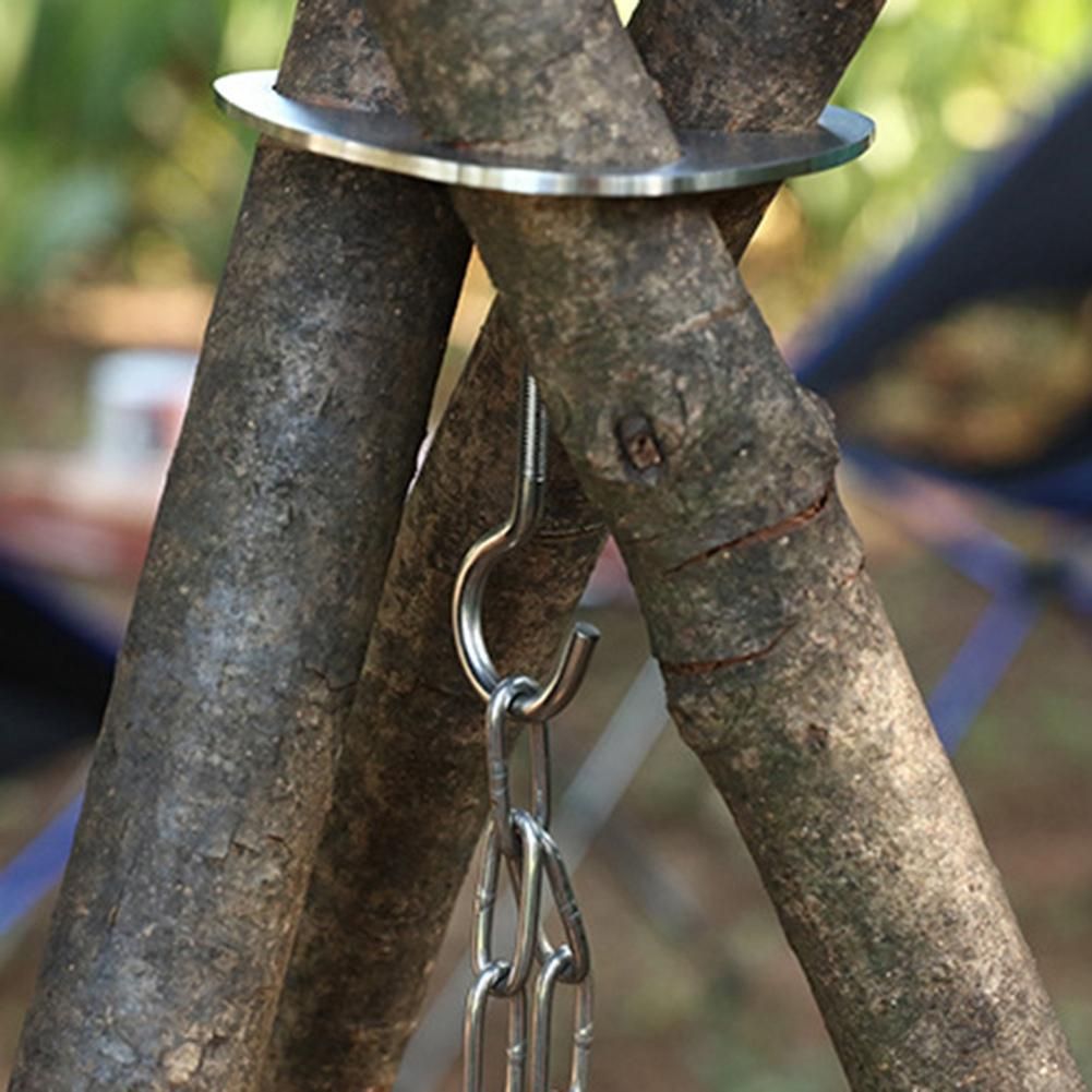 Camping Tripod Board, Stainless Steel Portable Tripod with