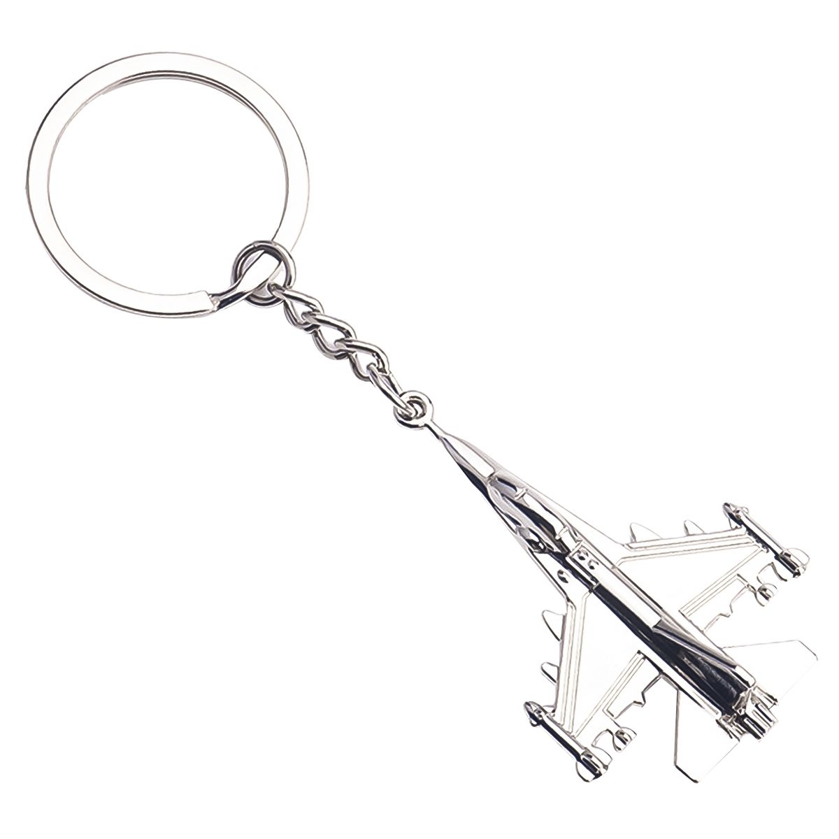 Creative Model Train Aircraft Airplane Ring Holder Keychain-