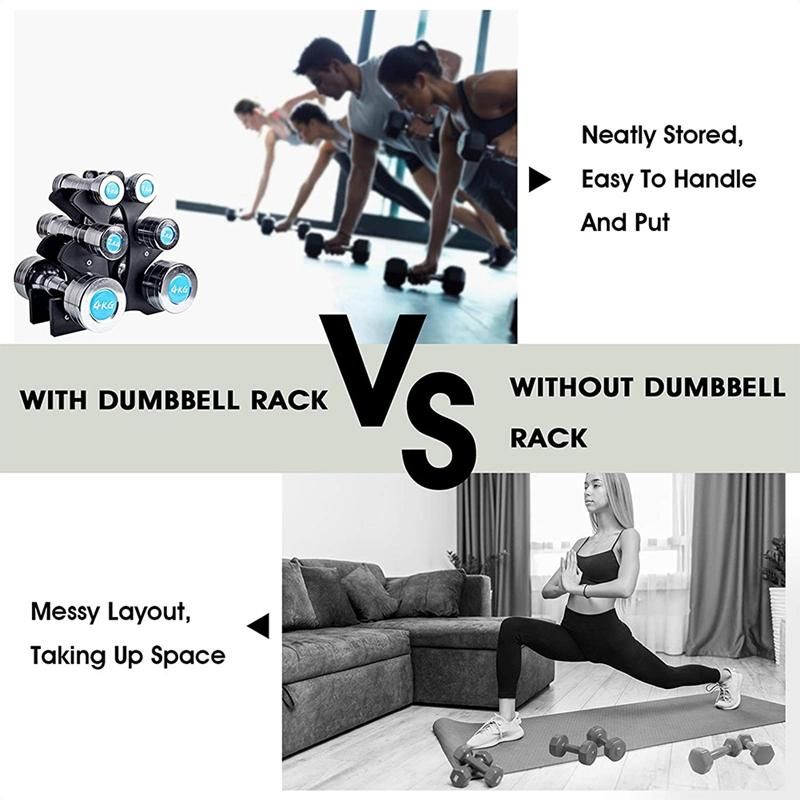 Tier Dumbbell Rack,with a Peanut Massage Ball,Dumbbell Tree