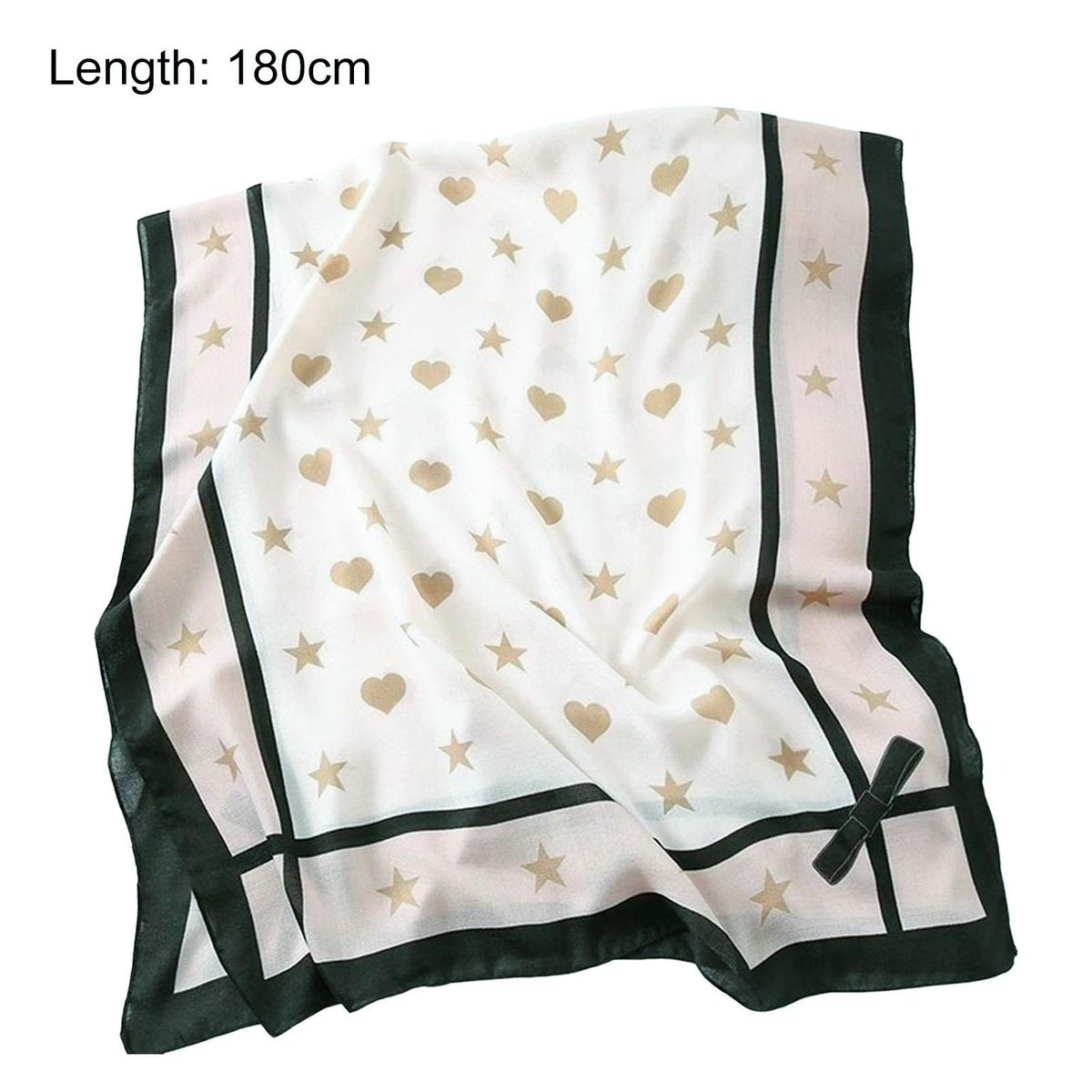 Shawl Wrap Contrast Color Thin Plaid Star Heart-Coffee