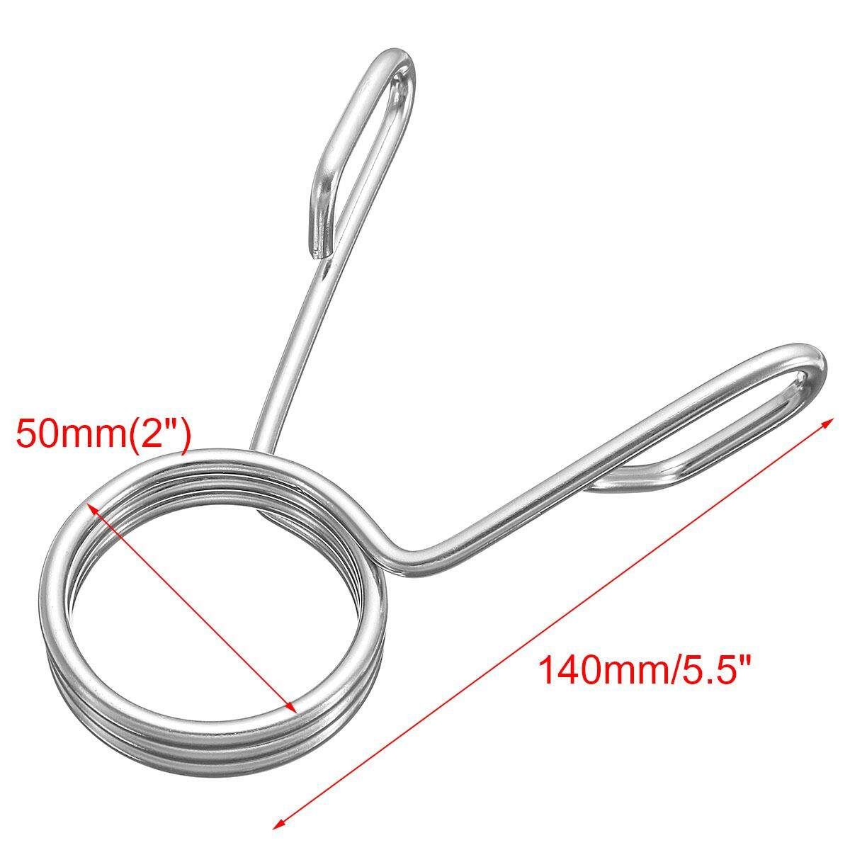 2 X Olympic 2" Spring Collar Weight Bars Clips Dumbbell Barbell Clamp Bar Gym
