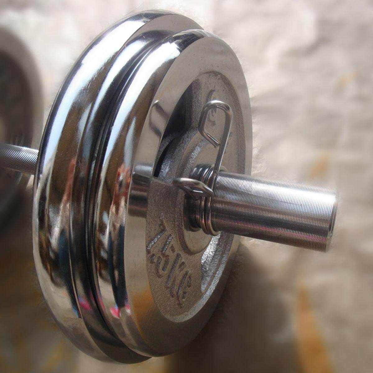 2 X Olympic 2" Spring Collar Weight Bars Clips Dumbbell Barbell Clamp Bar Gym