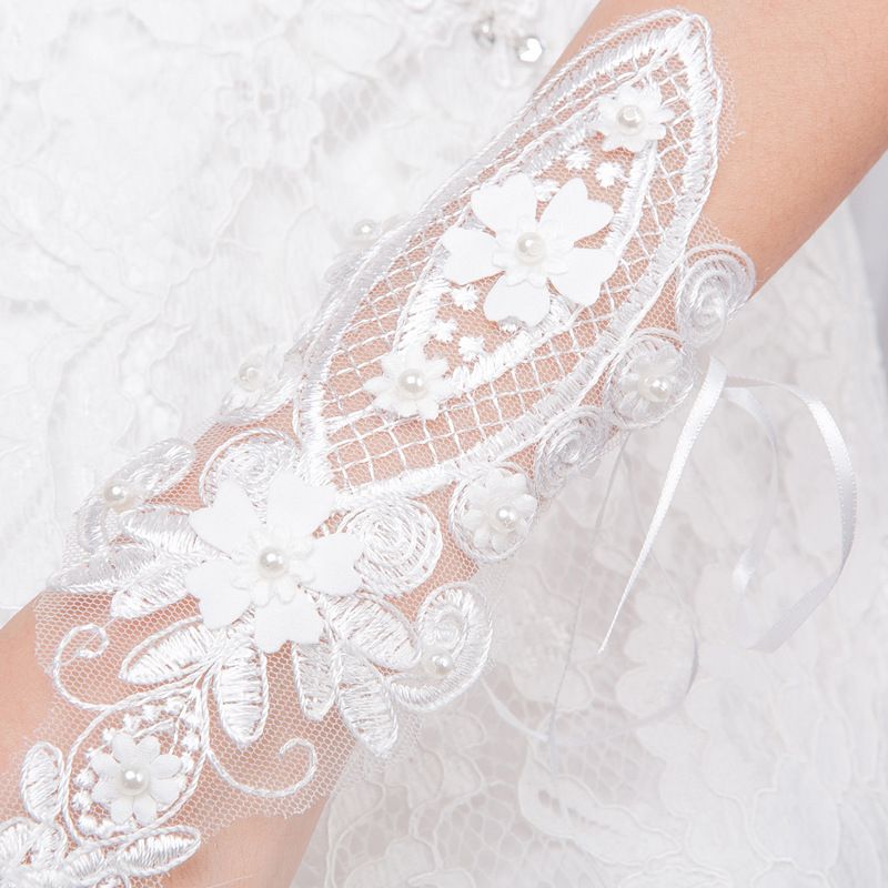 Bridal Gloves Wedding Gowns Short Gloves White Gloves Pearl