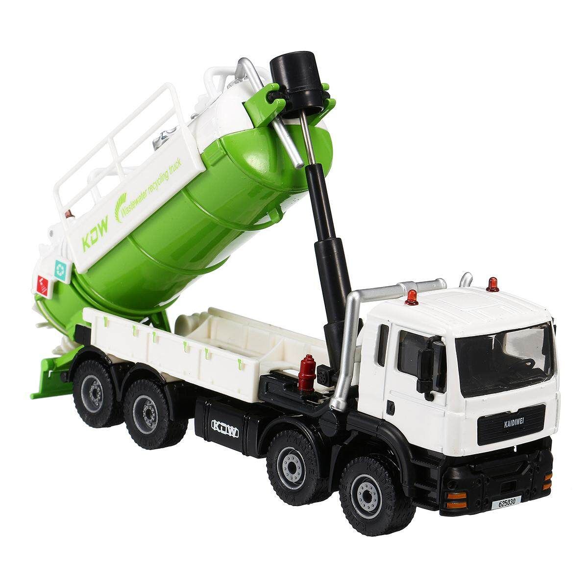 Vacuum Sewage/Waste Water Suction Truck Model Toys Kids Gift 1:50 Scale Diecast White