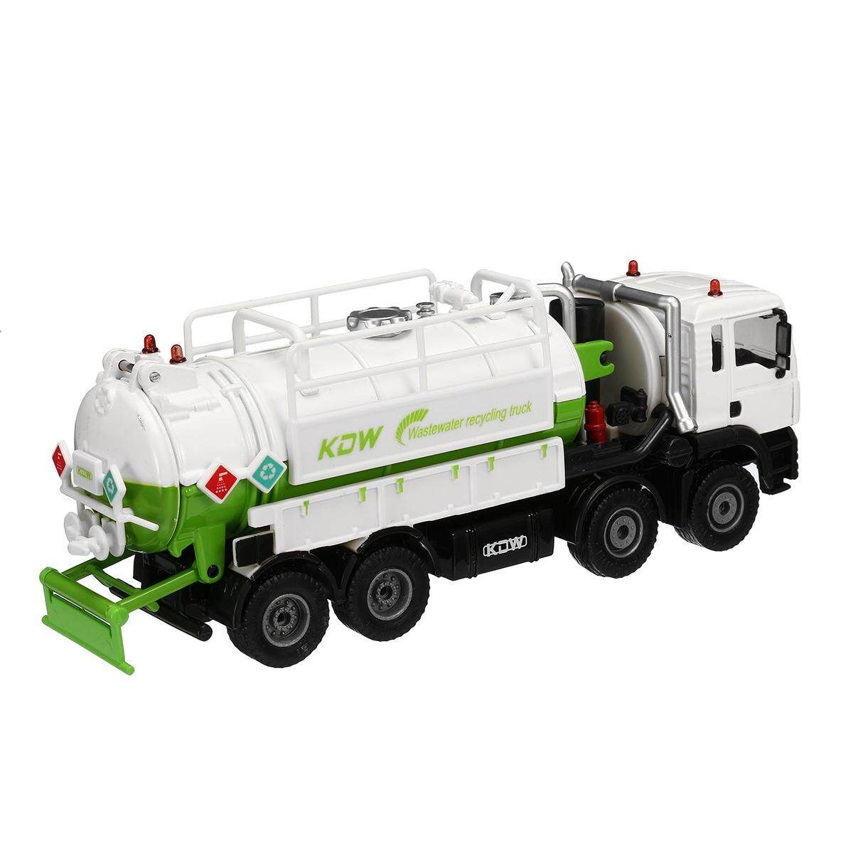 Vacuum Sewage/Waste Water Suction Truck Model Toys Kids Gift 1:50 Scale Diecast White