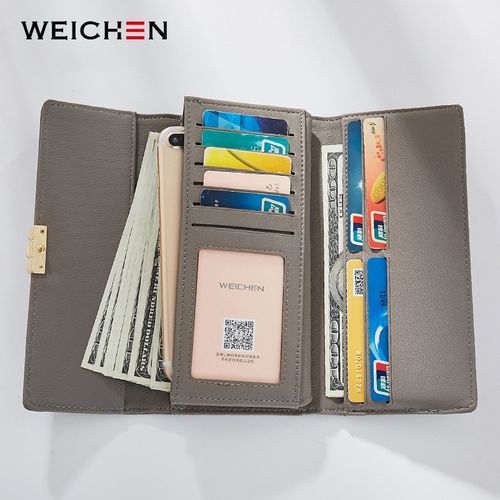Pearl Element Women Wallets Credit Card Purse Pocket Ladies Clutch Bag-Pink