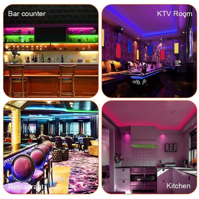 10M LED Light Strip RGB 3528 600 LED Flexible Light Strip with 44 Key Remote ControllerController for Bedroom Christmas