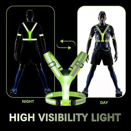 LED Reflective Vest Running Gear,USB Rechargeable
