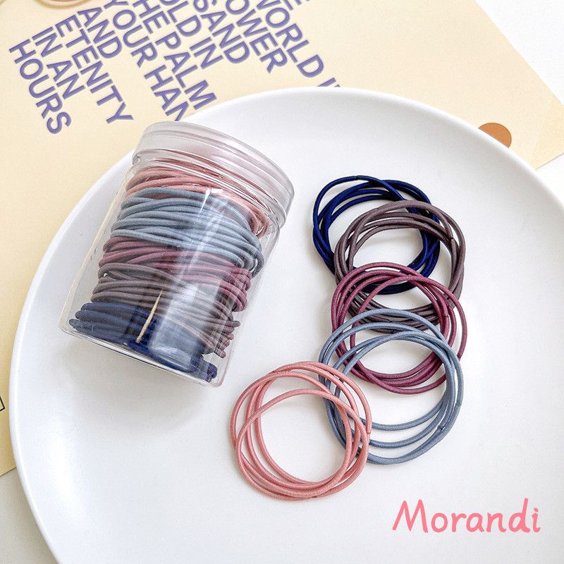 Elastic Rubber Bands Ring Headwear Hair Scrunchies 100pcs