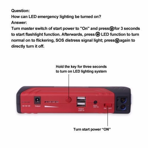 Multi-Function Car Jump Starter With Tyre Inflator- 50800mAh