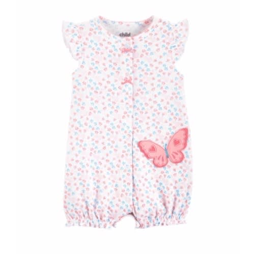 Child Of Mine 1 Piece Butterfly Snap Up Romper