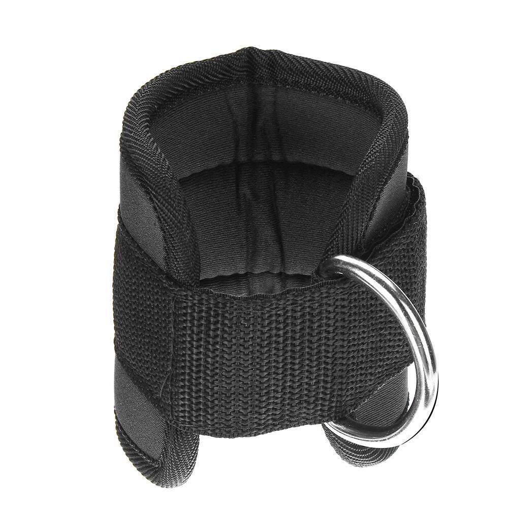 Best Ankle Strap Leg Gym Cable Attachment Pulley Machine Weight Lifting D Ring Black