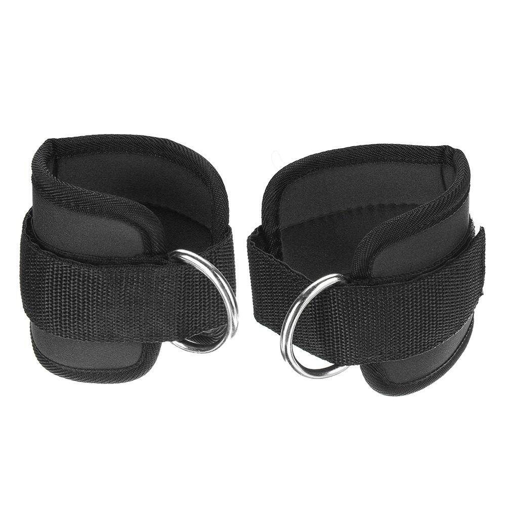 Best Ankle Strap Leg Gym Cable Attachment Pulley Machine Weight Lifting D Ring Black