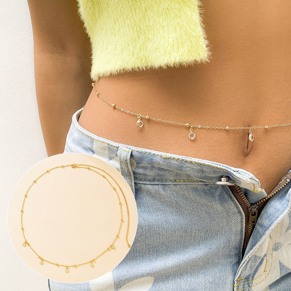 Belly Belt Chains Sexy Belt Belly Waist Women Golden
