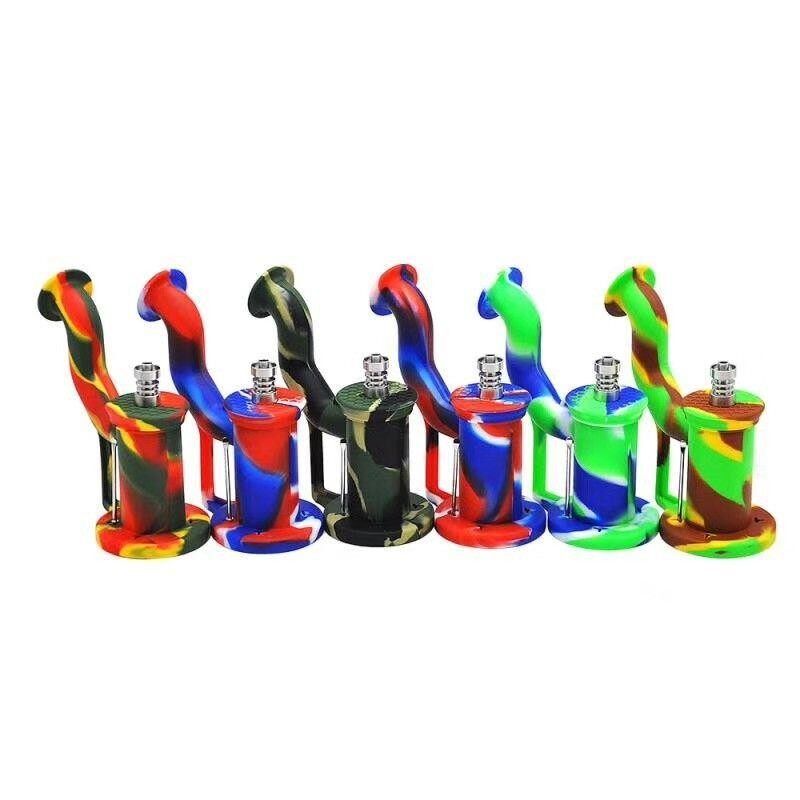 Authentic SILICONE DAB RIG Multicolors Silicone Dab Water Pipe