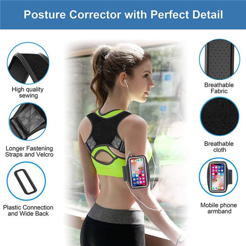 Adjustable Therapy Back Posture Corrector Clavicle-Black