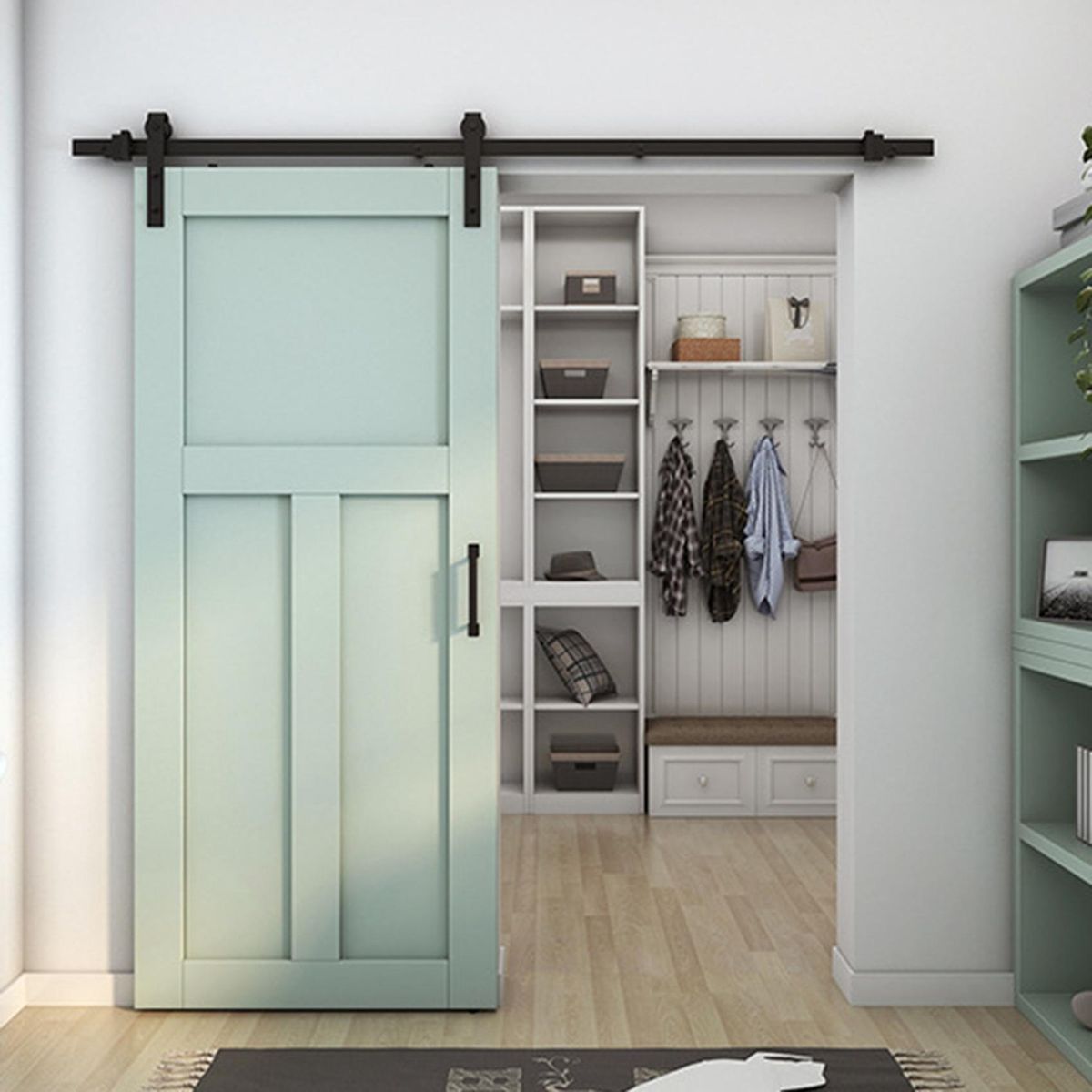 Barn Door Hanging Rail Pulley Wheel Shift Door Hardware