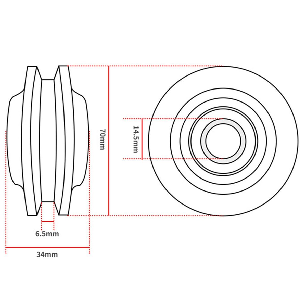 Barn Door Hanging Rail Pulley Wheel Shift Door Hardware