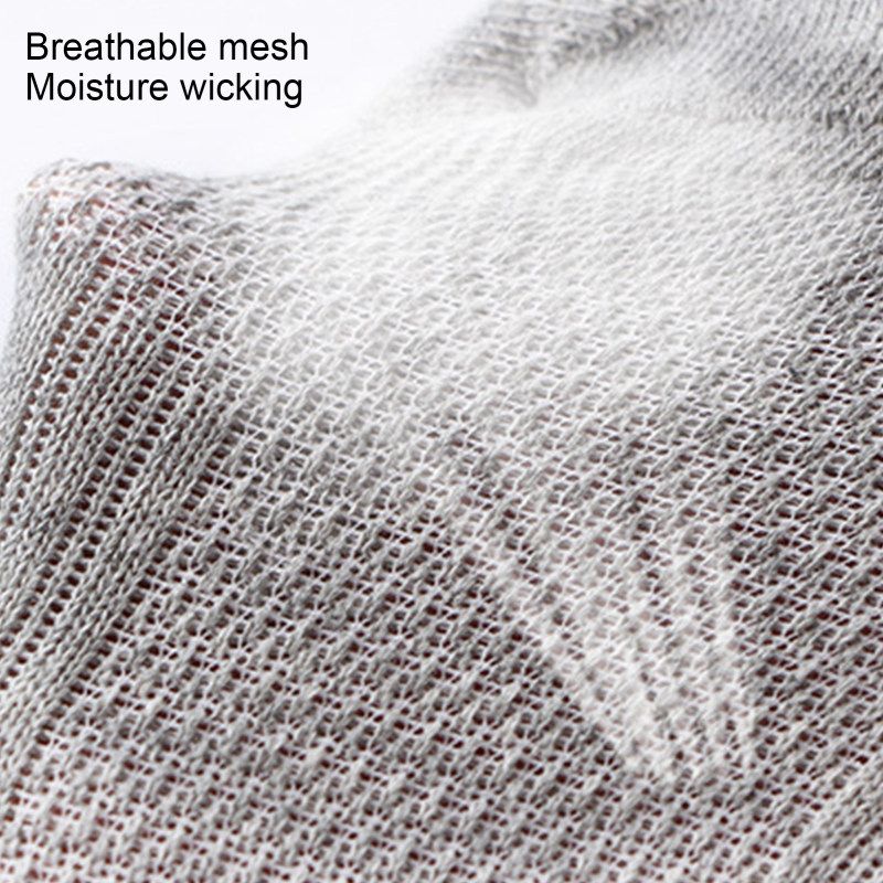 1 Pair Cotton Sports Socks Breathable No Pilling Short-Grey