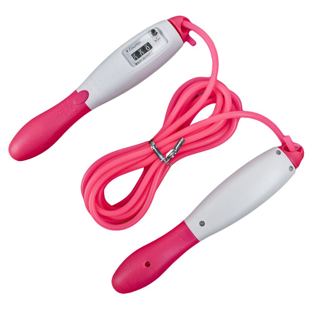 Adult Children Counting Skipping Jump Rope Adjustable-Pink