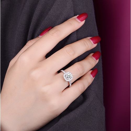 Adjustable Diamond Engagement Proposal Ring With Case