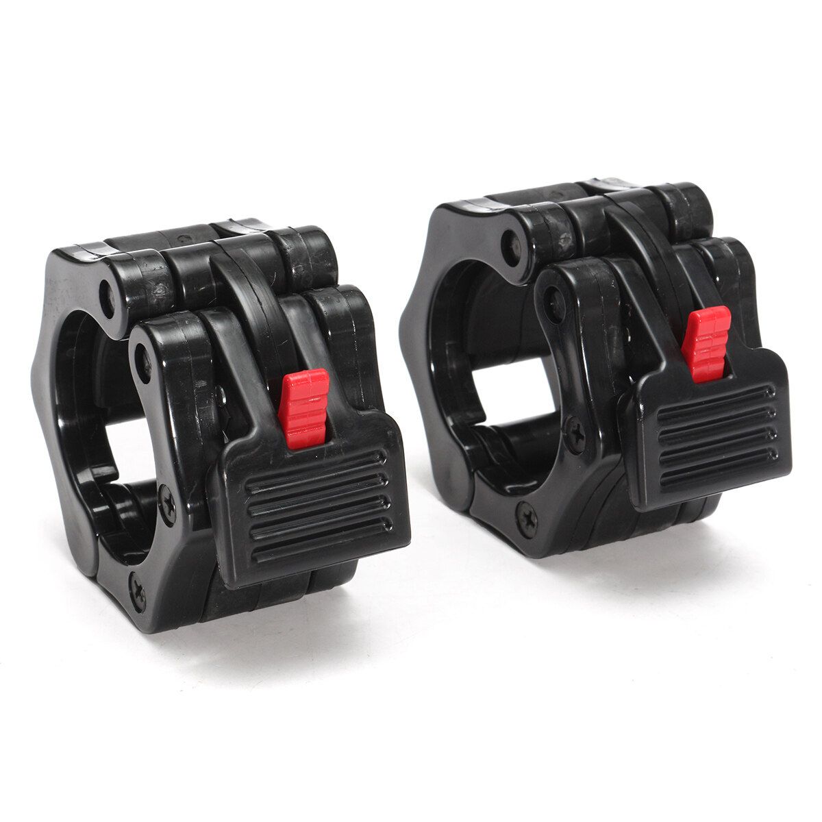 1 Pair Dumbbell Barbell Bar Spinlock Collars Clips For Weight Clamps Training Black Red Black Red