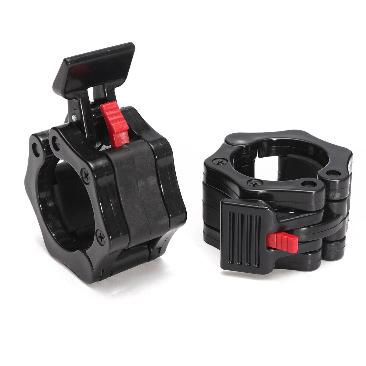 1 Pair Dumbbell Barbell Bar Spinlock Collars Clips For Weight Clamps Training Black Red Black Red