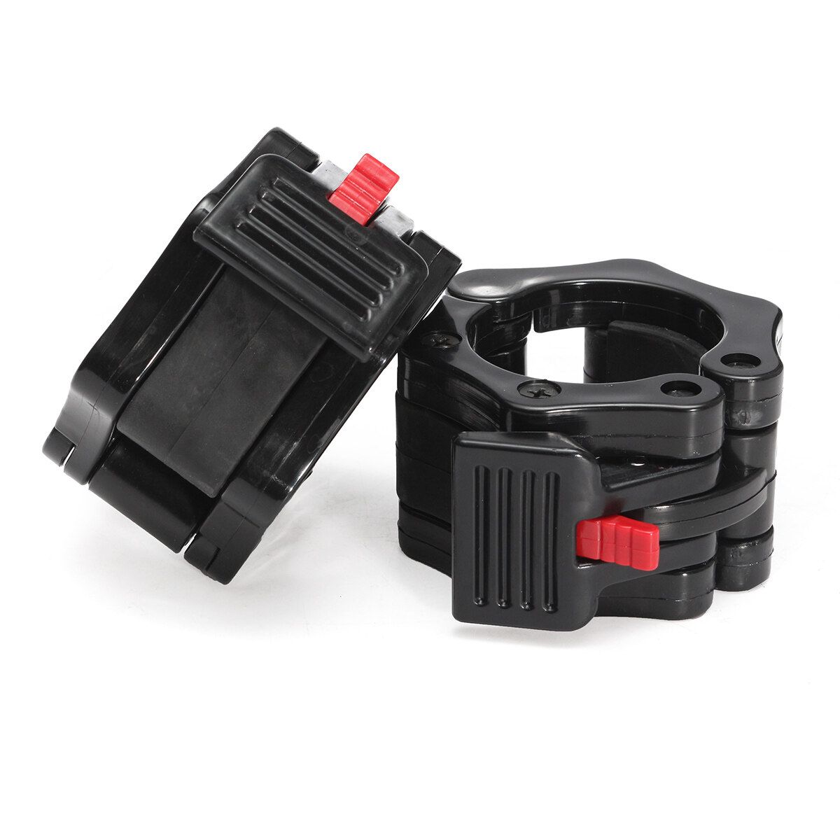 1 Pair Dumbbell Barbell Bar Spinlock Collars Clips For Weight Clamps Training Black Red Black Red