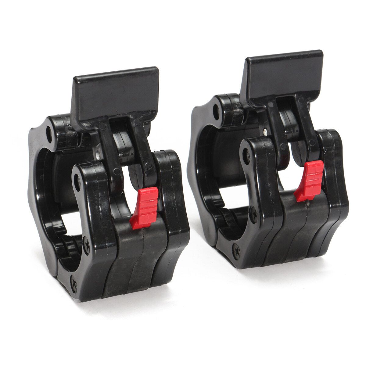 1 Pair Dumbbell Barbell Bar Spinlock Collars Clips For Weight Clamps Training Black Red Black Red