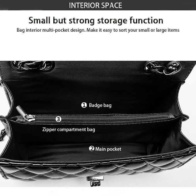 Women's Vintage Argyle Across Body Shoulder Bag - Black
