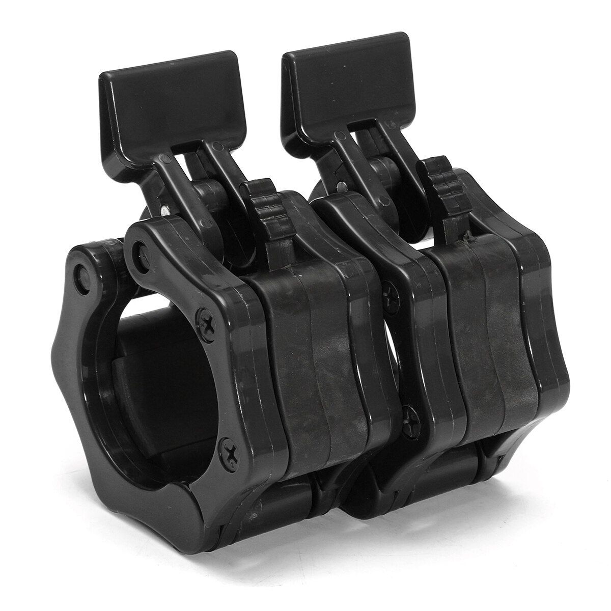 1 Pair Dumbbell Barbell Bar Spinlock Collars Clips For Weight Clamps Training Black Black