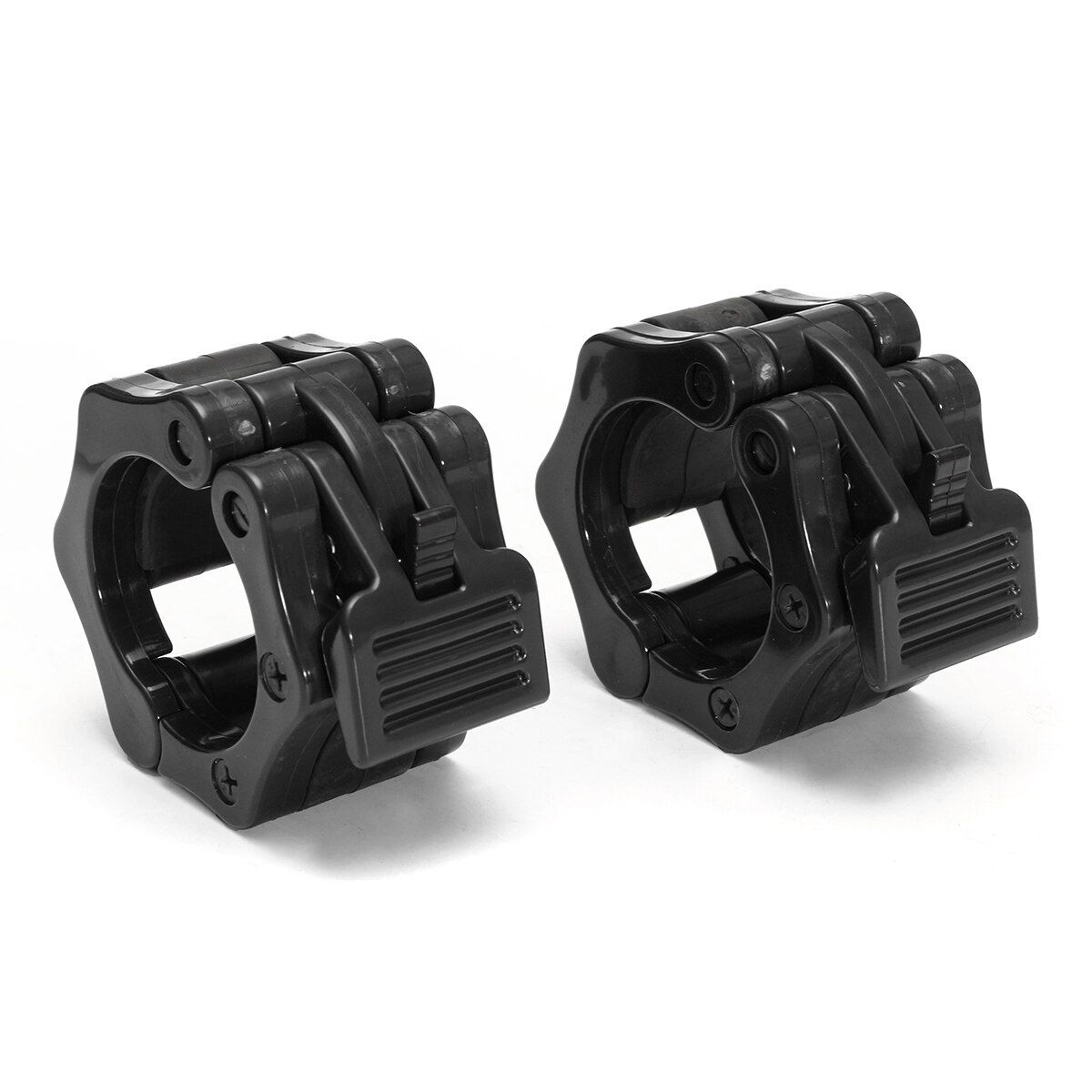 1 Pair Dumbbell Barbell Bar Spinlock Collars Clips For Weight Clamps Training Black Black