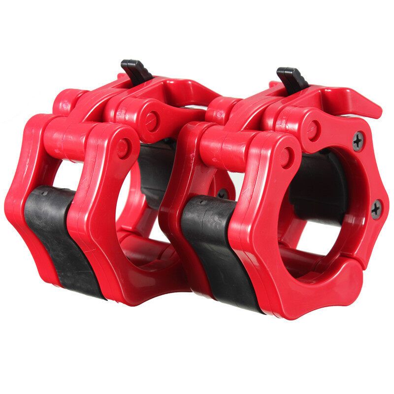 2" Lock Collars Standard Olympic Barbell Collars Weight Lifting Crossfit Gym Red