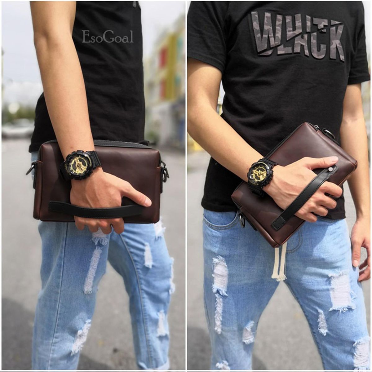 EsoGoal Men Clutch Casual Handbag Fashion Crossbody Bag