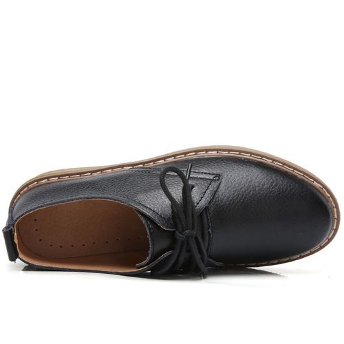 Women Casual Shoes Leather Shoes Ladies Flat Shoes