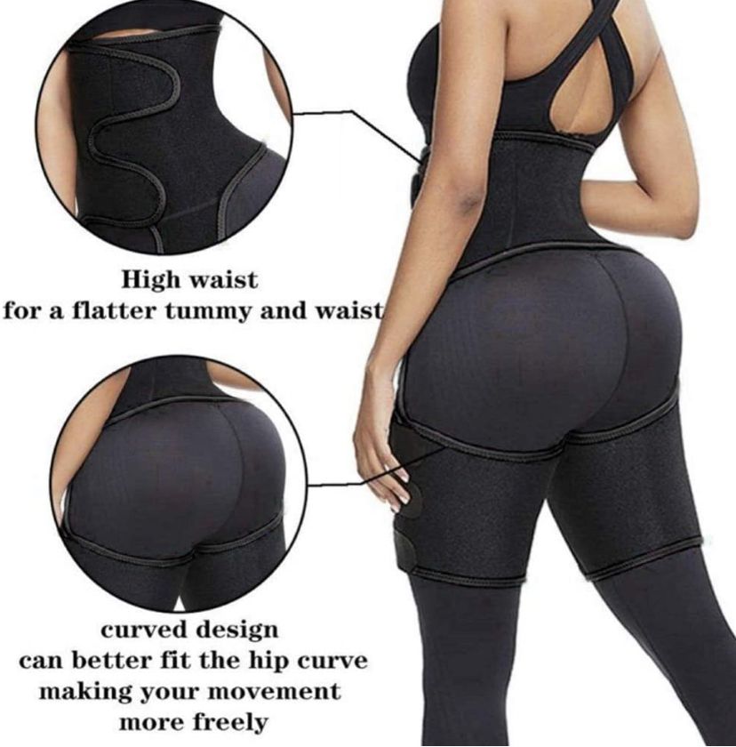 3-in-1 Waist Trainer Thigh Trimmer Weight Loss Bum Lifter Booty Sculptor Hip Enhancer Thigh Bodyshaper