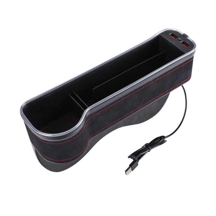 Car Seat Gap Storage Box Suede Black Principal Driver