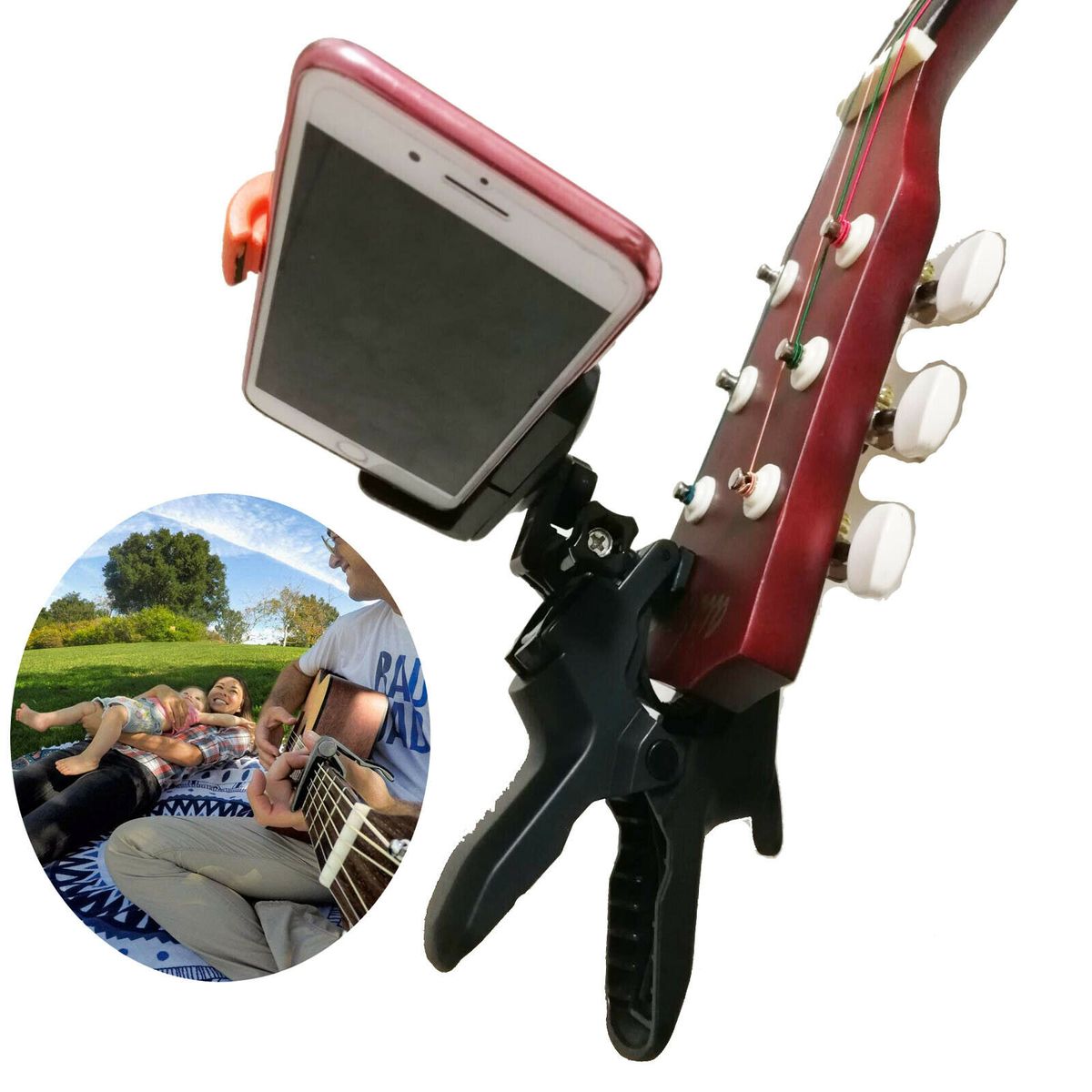Guitar Sidekick Universal Smartphone Support Holder Clip
