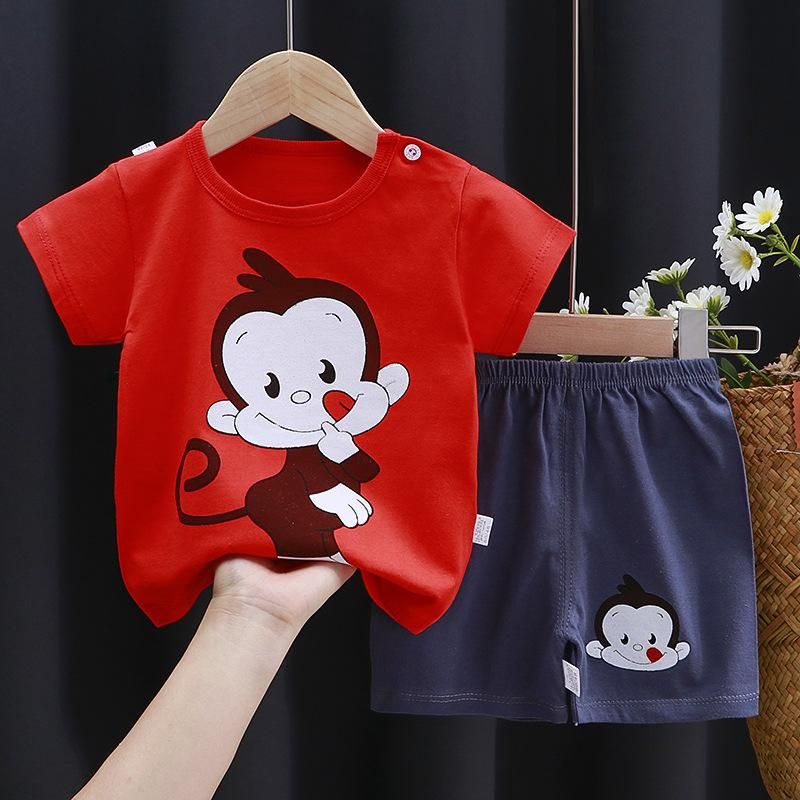 2-Piece Children'S Short-Sleeved Suit T-Shirt + Shorts K013